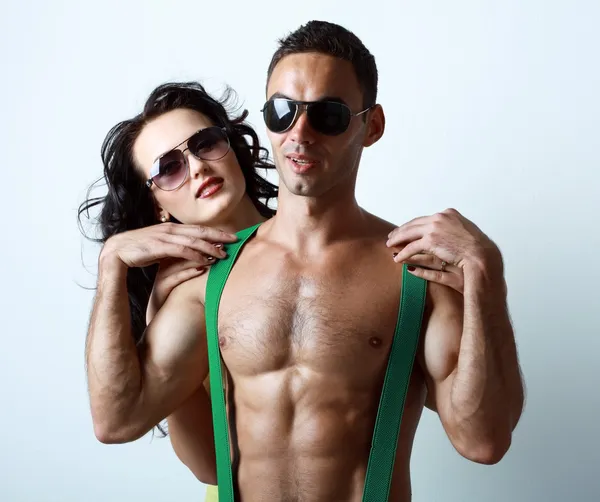 Sexy stylish young couple — Stock Photo, Image