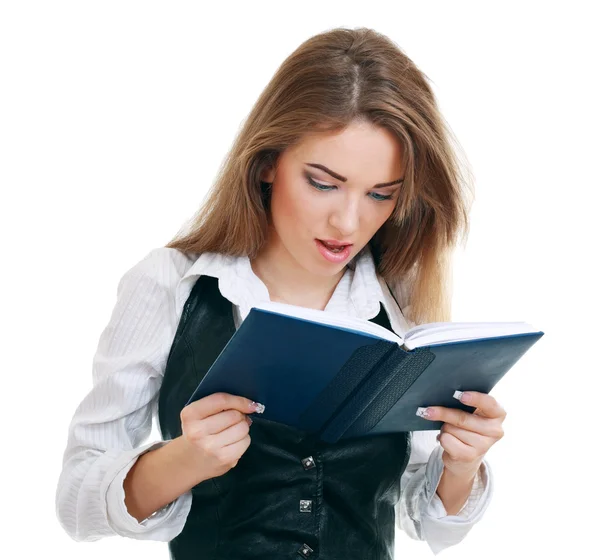 Young reading woman — Stock Photo, Image