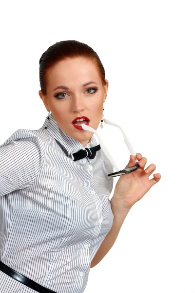 Young business woman or teacher — Stock Photo, Image