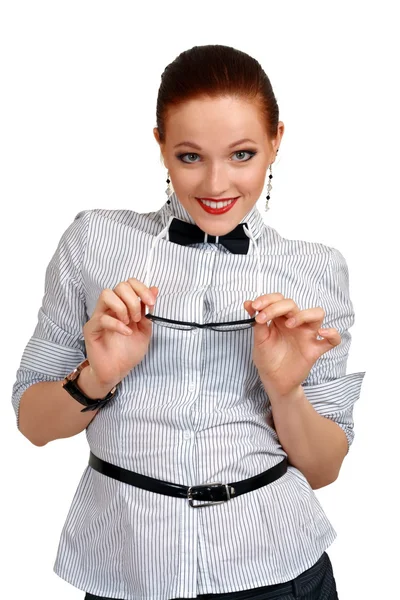 Young business woman or teacher — Stock Photo, Image