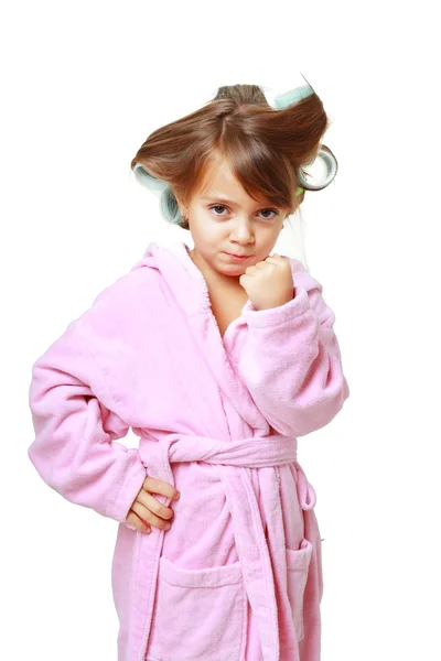 Little Girl playing angry wife — Stock Photo, Image