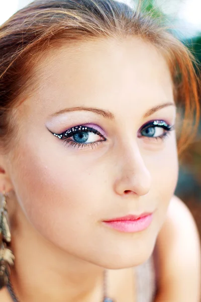 Model met perfecte make-up — Stockfoto