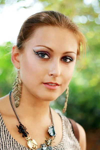 Modell mit perfektem Make-up — Stockfoto