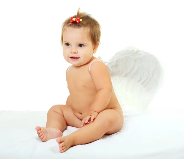 Bebé con ángel —  Fotos de Stock