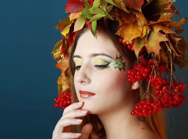 Beautiful makeup face art close up — Stock Photo, Image