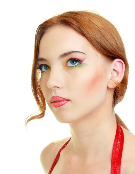 Fashion woman model with bright make-up — Stock Photo, Image