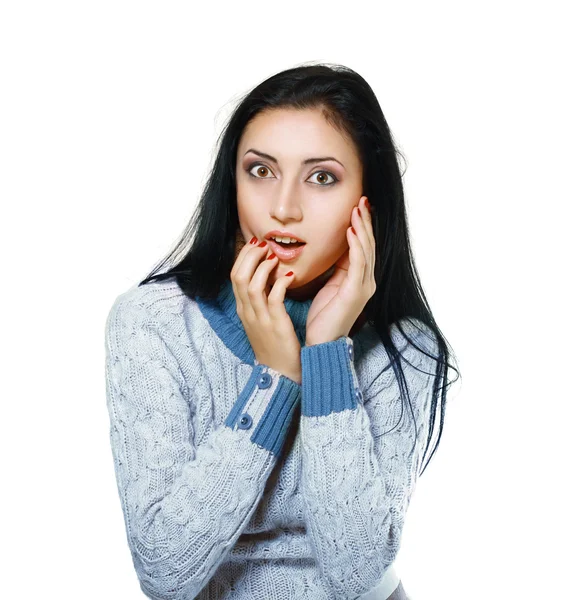 Young woman surprised — Stock Photo, Image