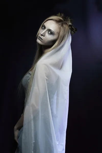 아름 다운 좀비 시체 신부 — 스톡 사진