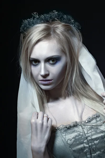 Mooie zombie corpse bride — Stockfoto