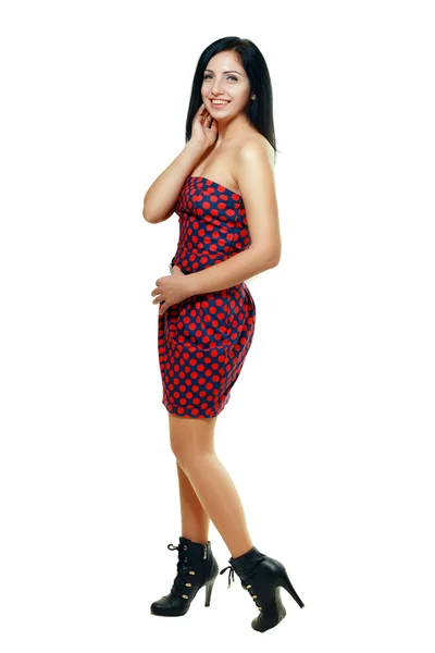 Mujer en vestido funky — Foto de Stock