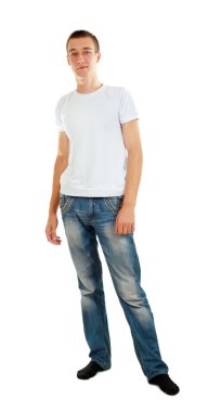 genç adam izole