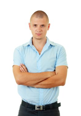 cesur genç adam ayakta