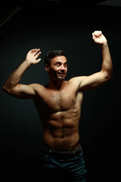 Portrait of topless athletic man — Stock Photo, Image