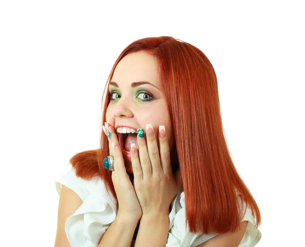 Excited young lady — Stock Photo, Image