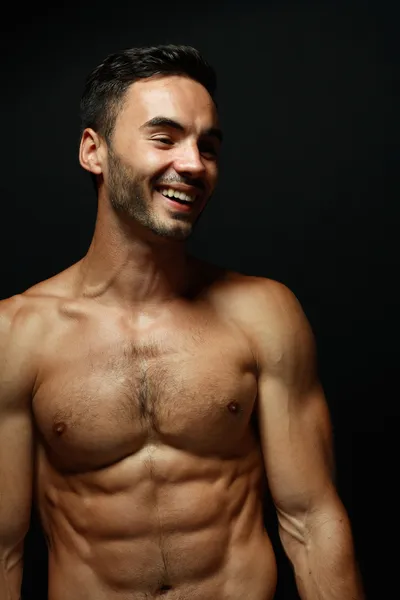 Portrait of topless macho man — Stock Photo, Image