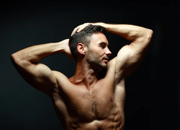 Portrait of topless athletic man — Stock Photo, Image