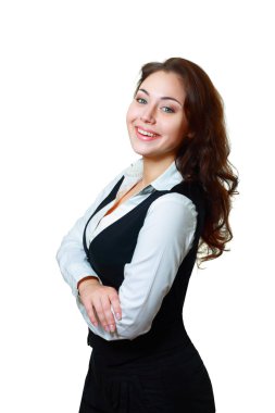 Beyaz gömlekli kadın ofis