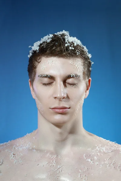 Young frozen man — Stock Photo, Image