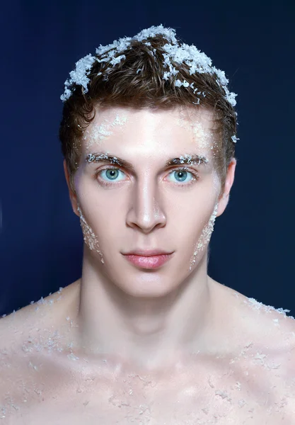 Young frozen man — Stock Photo, Image