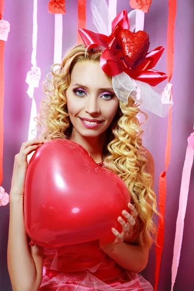 Beautiful Valentines woman — Stock Photo, Image