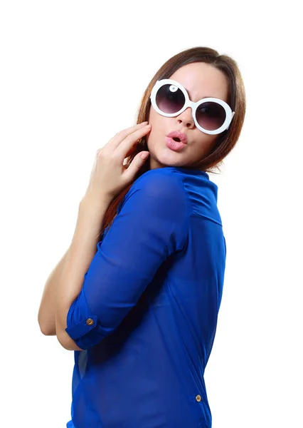 Jente i solbriller – stockfoto