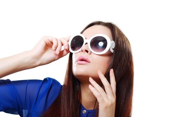 Jente i solbriller – stockfoto