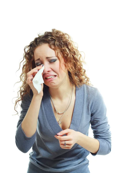 Beautiful woman crying — Stock Photo, Image