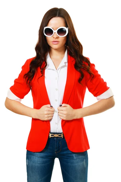 Girl in fashion stylish sunglasses — Stock Photo, Image