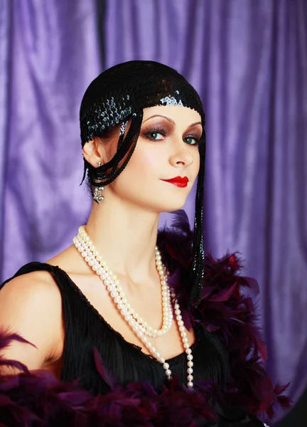 Retro-Flapper-Stil — Stockfoto