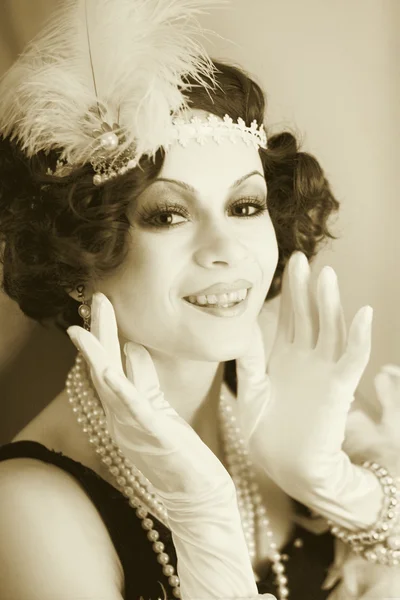 Retro flapper style — Stock Photo, Image