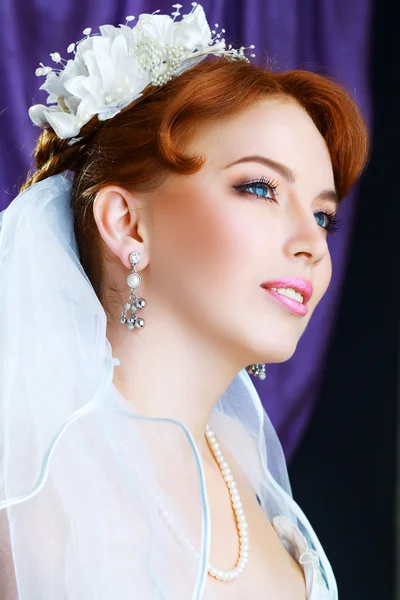 Krásná nevěsta portraite — Stock fotografie