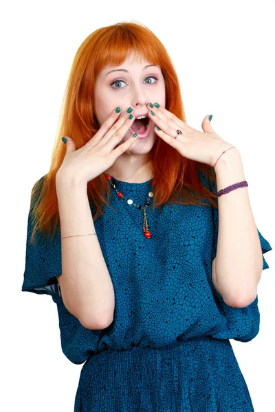 Mujer conmocionada — Foto de Stock