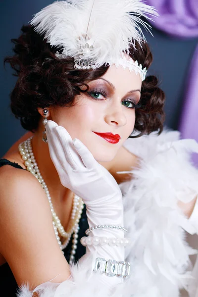 Retro-Flapper-Stil — Stockfoto