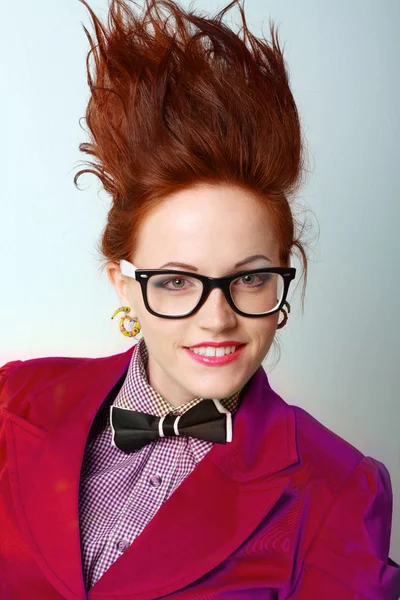 Woman crazy hair — Stock Photo, Image