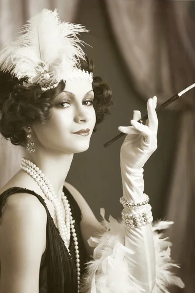 Retro flapper style — Stock Photo, Image