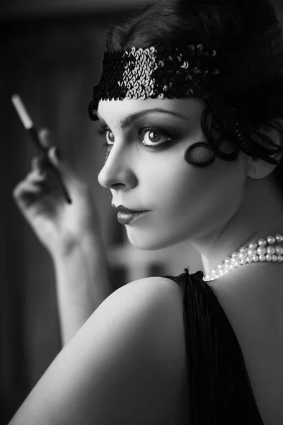 Estilo flapper retro — Fotografia de Stock