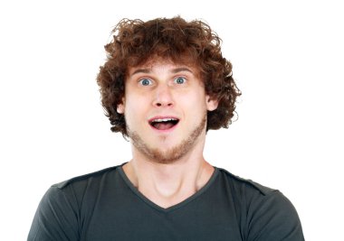 yakışıklı adam şaşırmış