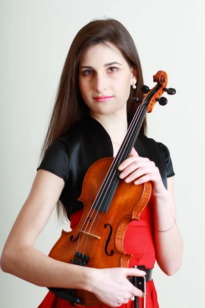 Menina violinista — Fotografia de Stock