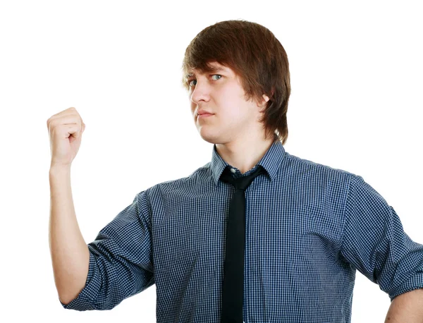 Angry male pointing — Stock Photo, Image