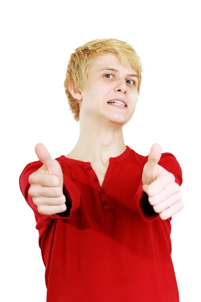 Young man making a silly face — Stock Photo, Image