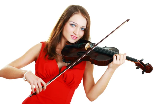 Menina violinista — Fotografia de Stock