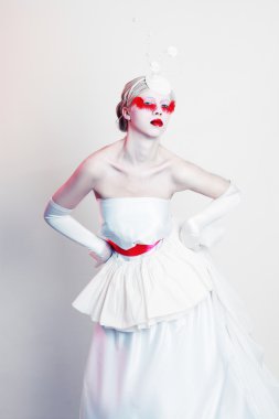 güzel kadın model yaratıcı makyaj