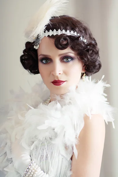 Estilo flapper retro — Fotografia de Stock