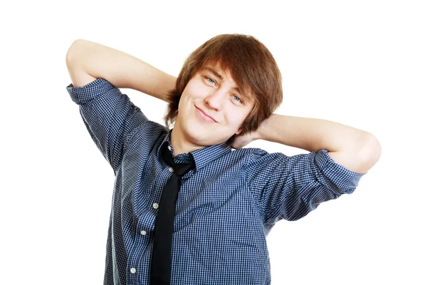 Delighted student relaxing — Stock Photo, Image