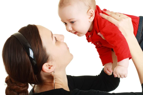 Baby playing with mother — Stock Photo, Image