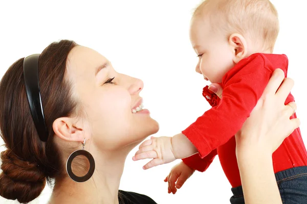 Baby spielt mit Mutter — Stockfoto