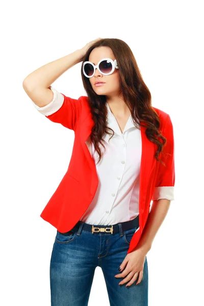 Girl in fashion stylish sunglasses — Stock Photo, Image