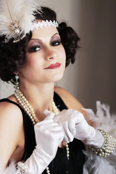 Retro flapper style — Stock Photo, Image