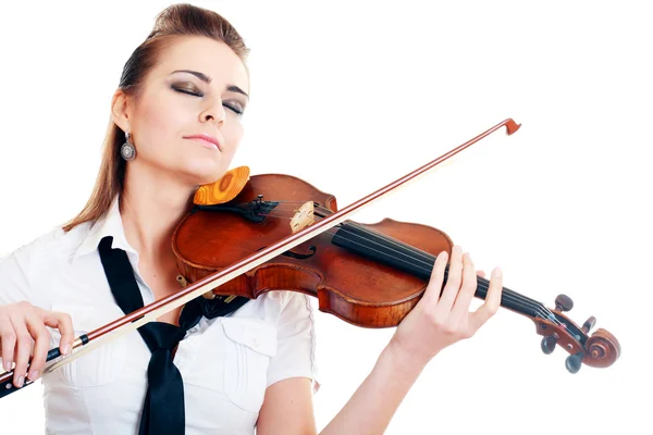 Menina violinista — Fotografia de Stock