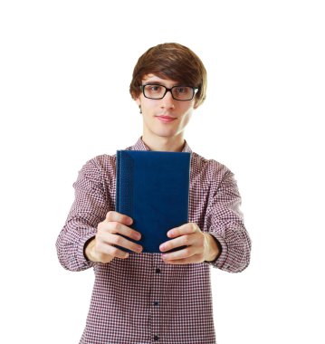 Casual genç öğrenci gösterisi kitap